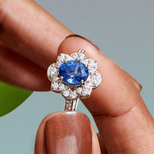 Flower Sapphire Ring